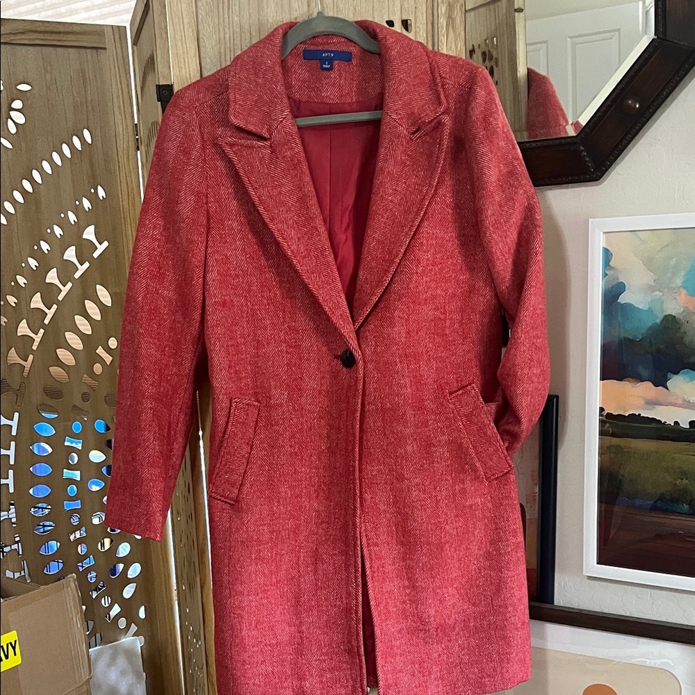 Apt. 9 Women's Red Blazer Coat